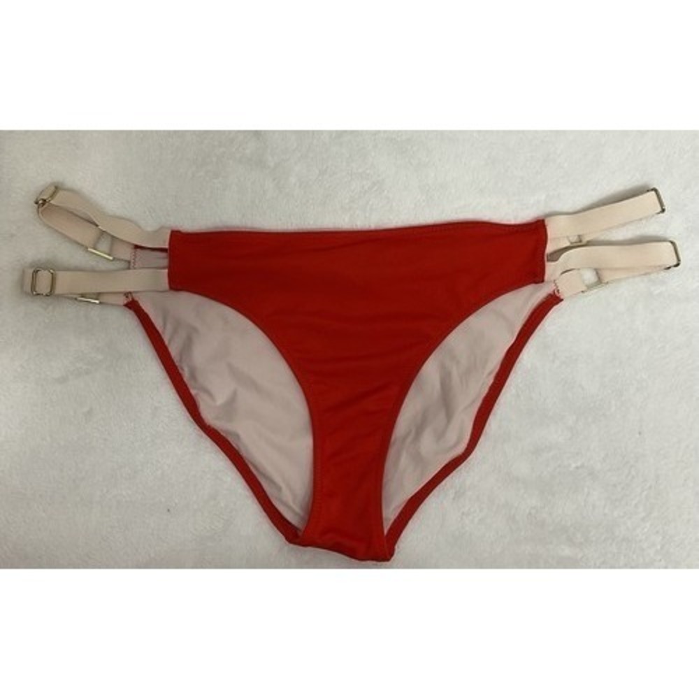 NWOT HAH Hot As Hell Red Coral Double Strap Swim Bikini Bottom Women M Sri Lanka
